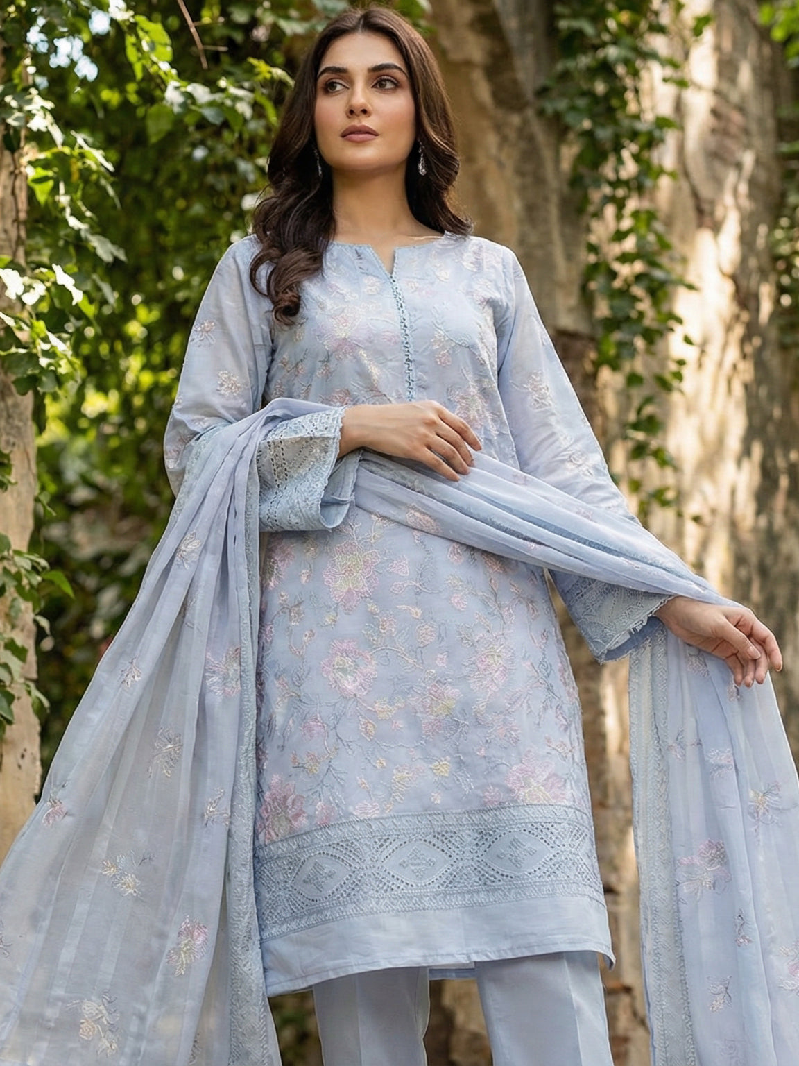 3 Piece - Embroidered Lawn Suit