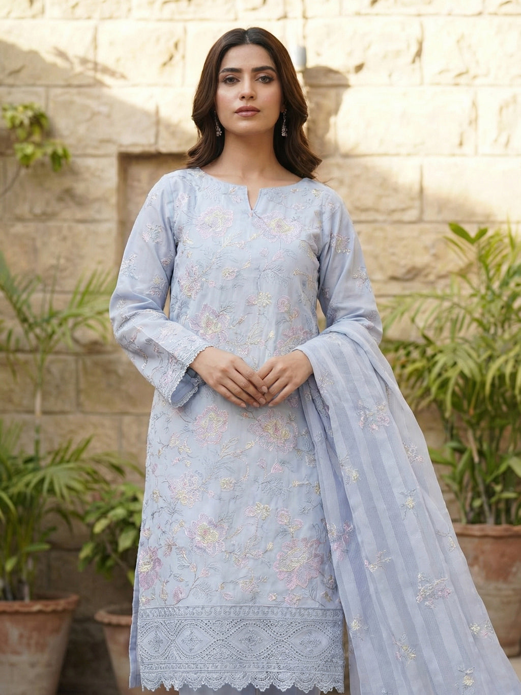3 Piece - Embroidered Lawn Suit