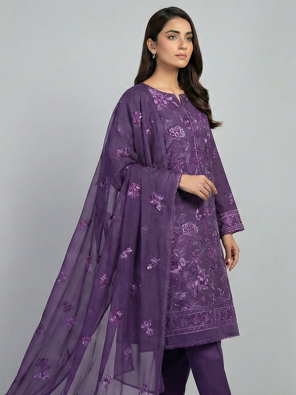 3 Piece - Embroidered Lawn Suit