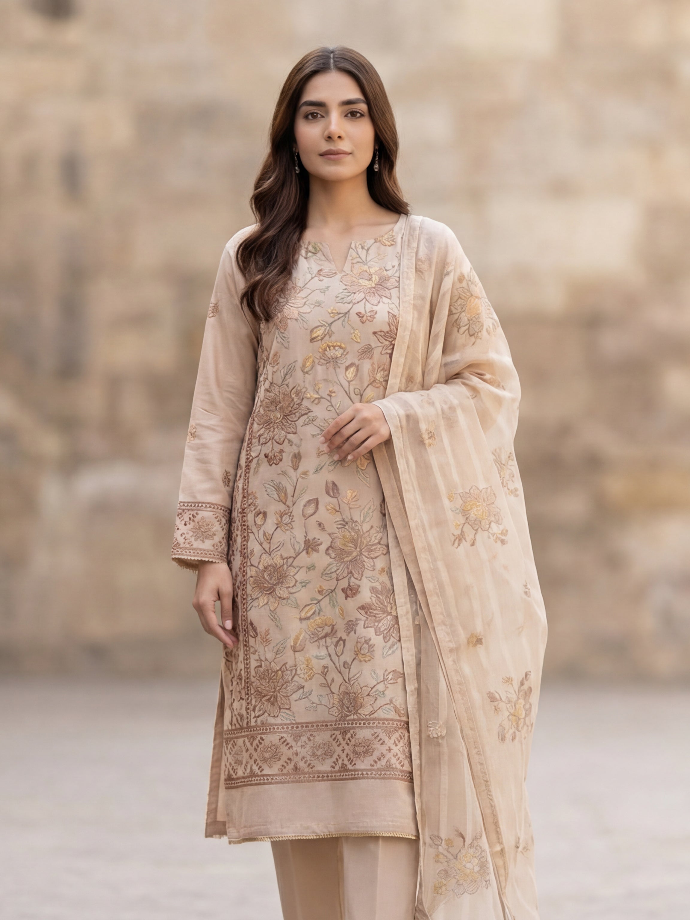 3 Piece - Embroidered Lawn Suit