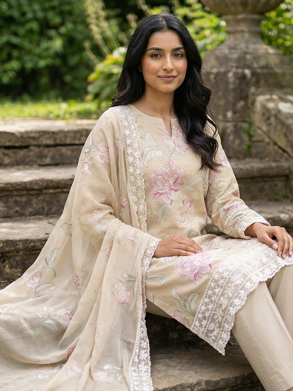 3 Piece - Embroidered Lawn Suit