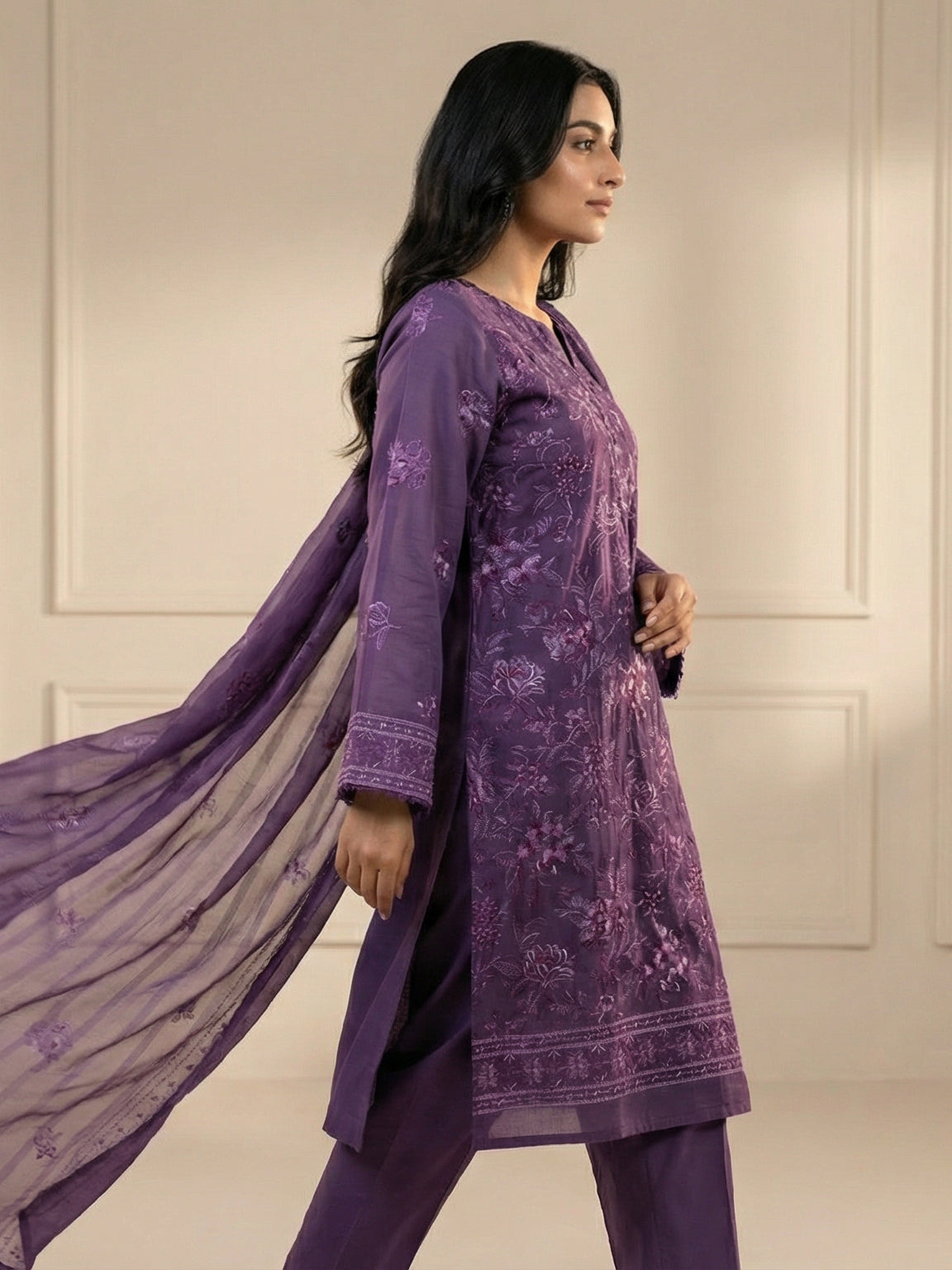 3 Piece - Embroidered Lawn Suit