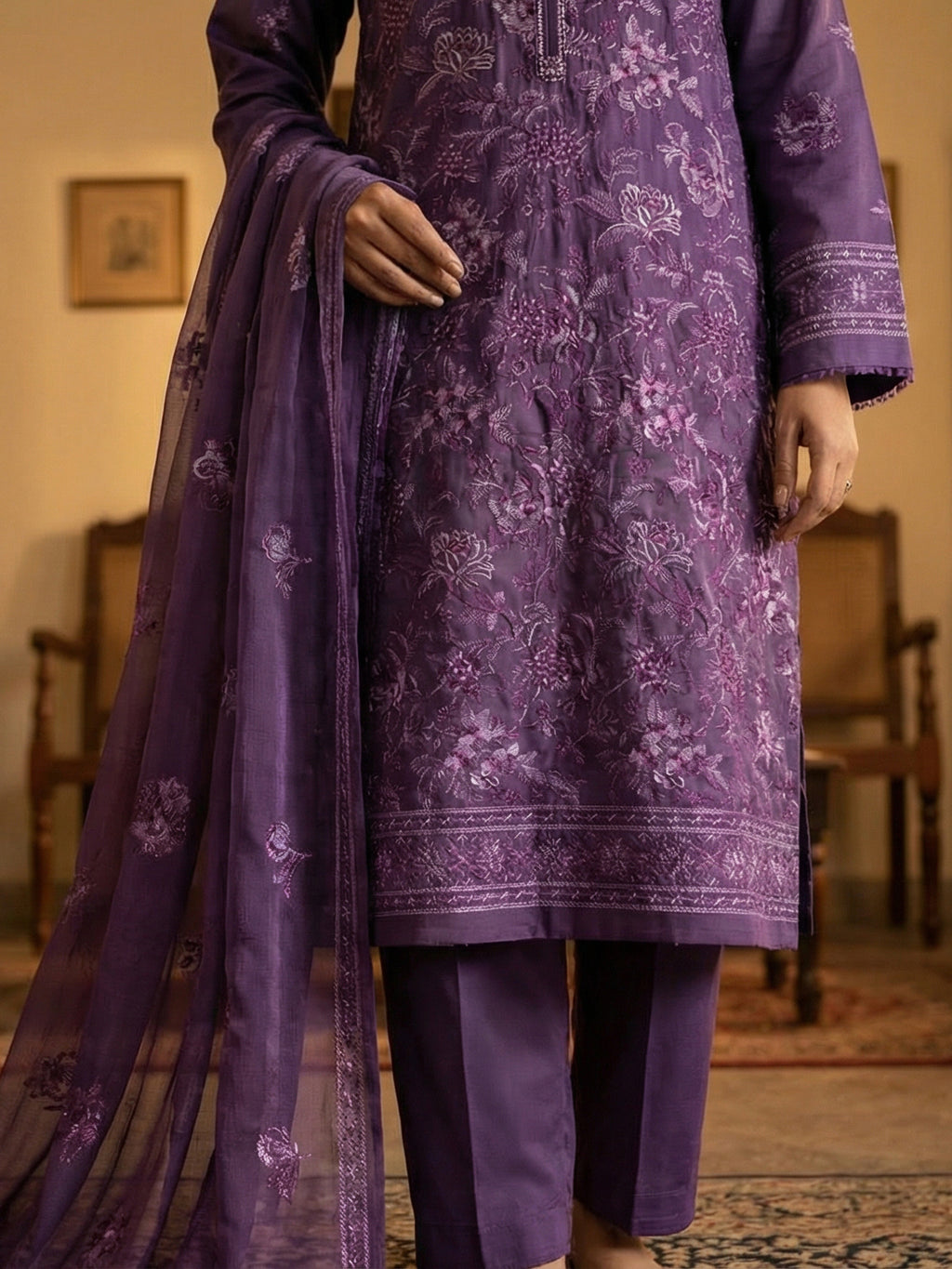 3 Piece - Embroidered Lawn Suit