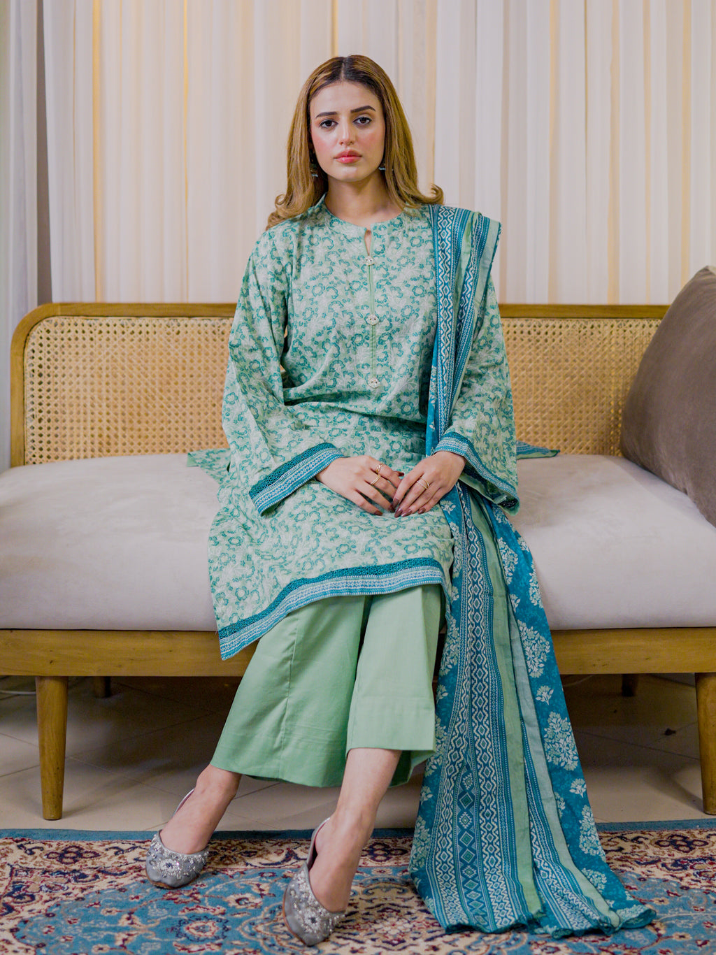 3 Piece - Printed Lawn Suit