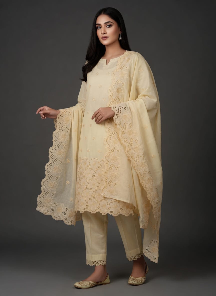 Embroidered Lawn 3 Piece