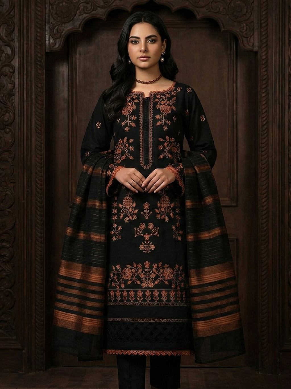 Embroidered Lawn 3 Piece