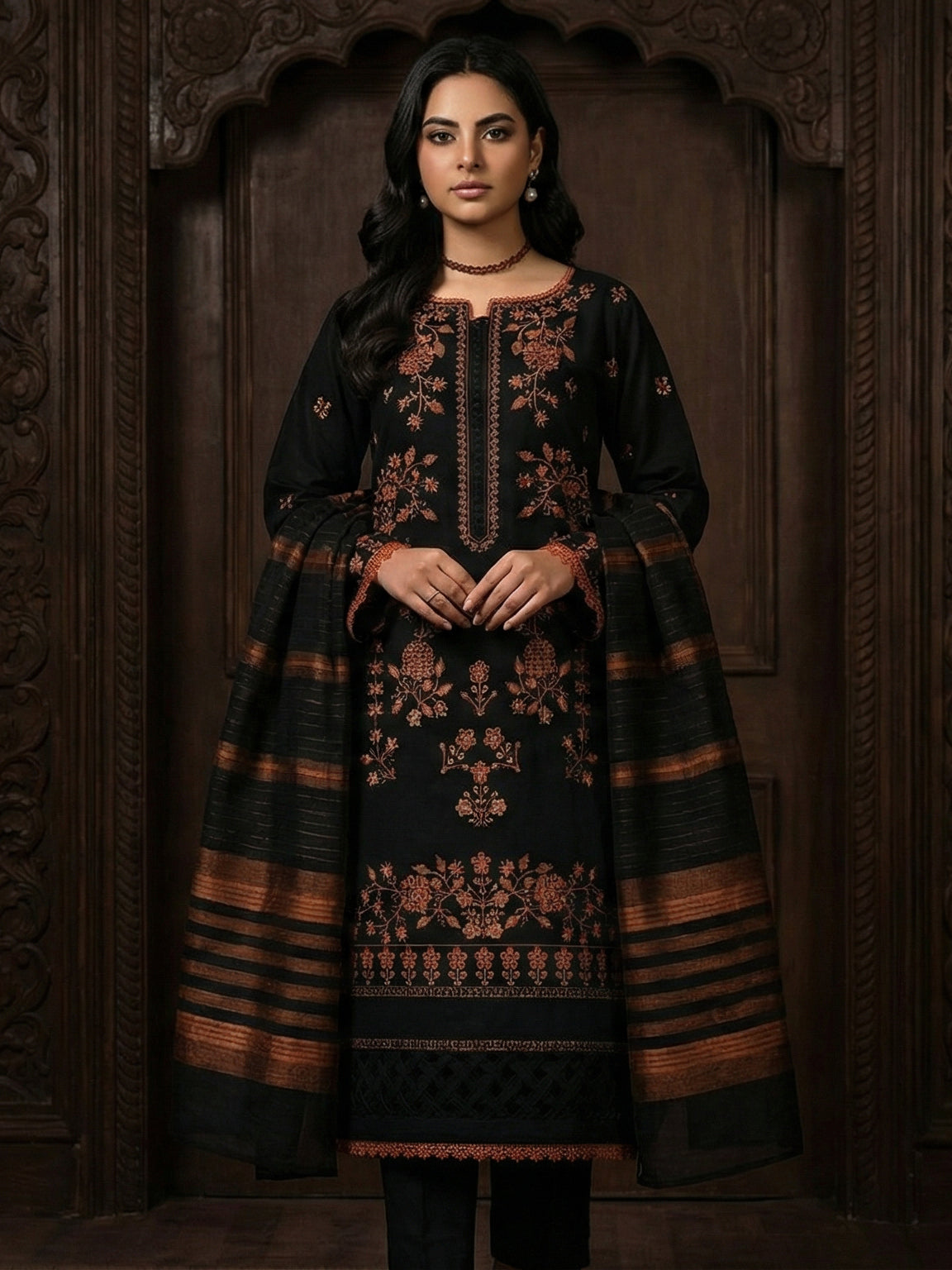 Embroidered Lawn 3 Piece
