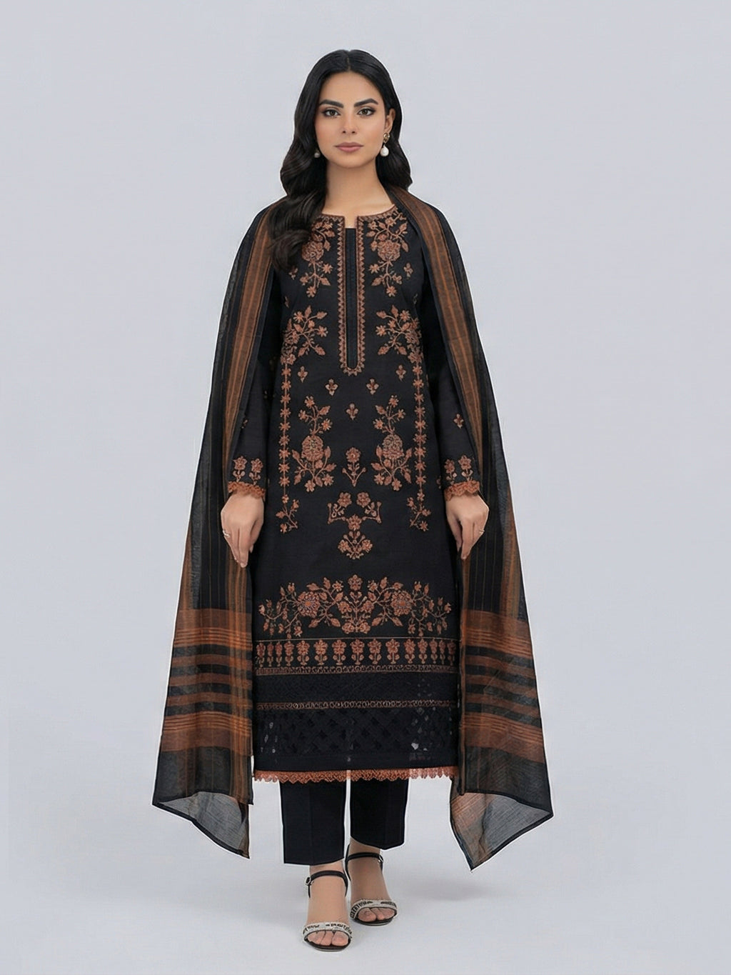 Embroidered Lawn 3 Piece