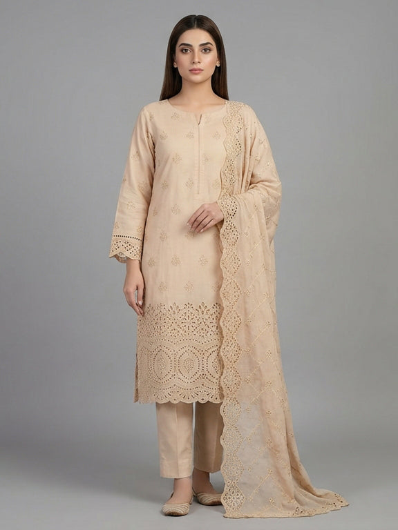 3 Piece - Embroidered Lawn Suit