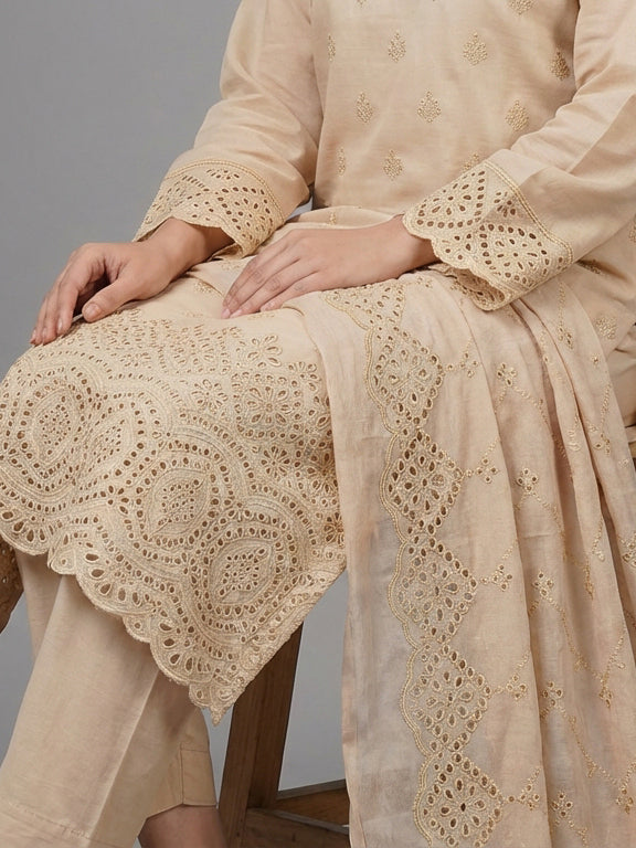 3 Piece - Embroidered Lawn Suit