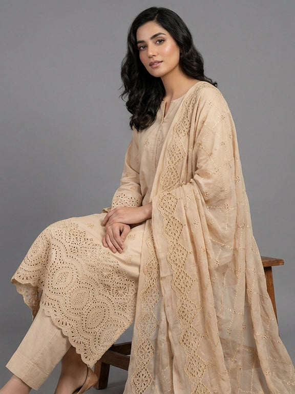 3 Piece - Embroidered Lawn Suit