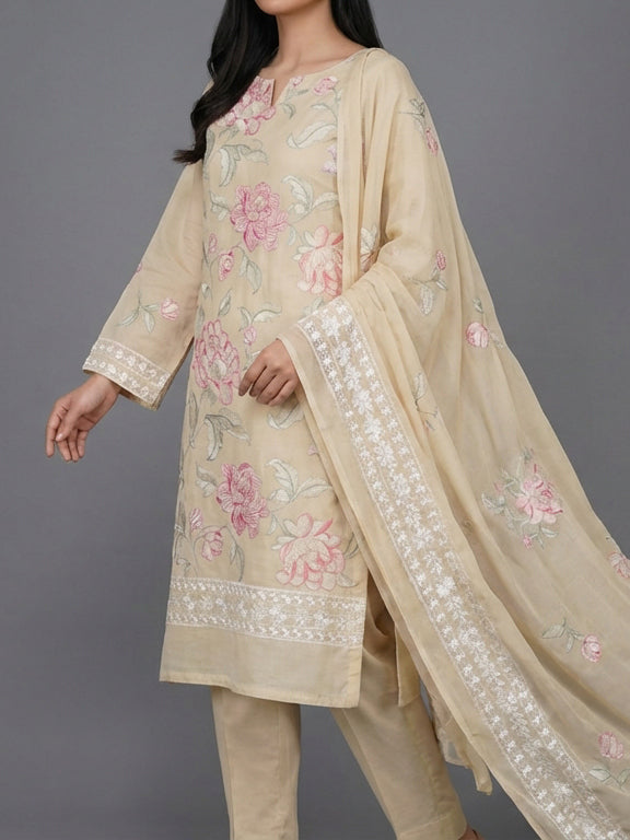 3 Piece - Embroidered Lawn Suit