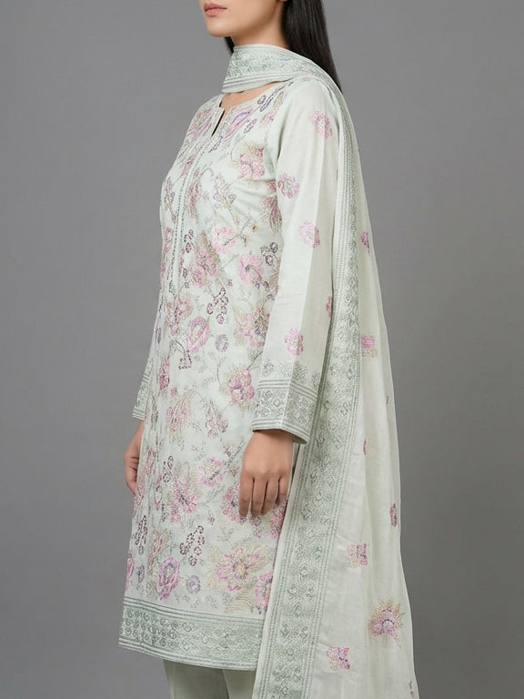3 Piece - Embroidered Lawn Suit