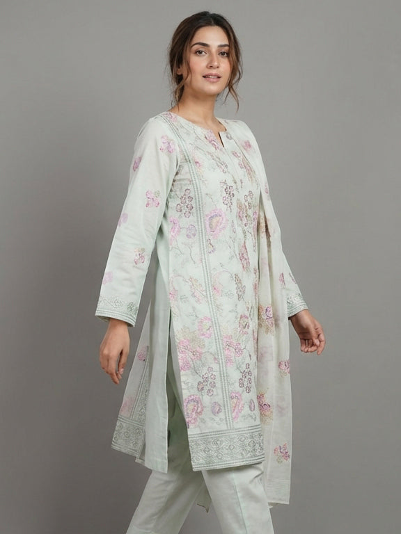 3 Piece - Embroidered Lawn Suit