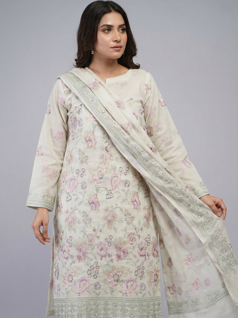 3 Piece - Embroidered Lawn Suit