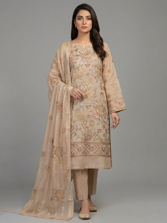 3 Piece - Embroidered Lawn Suit