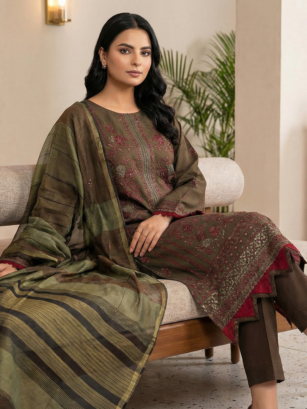 3 Piece - Embroidered Lawn Suit