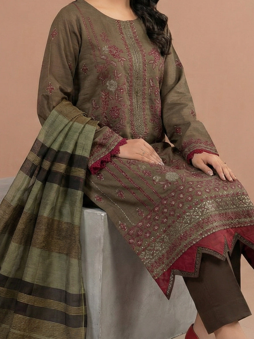 3 Piece - Embroidered Lawn Suit