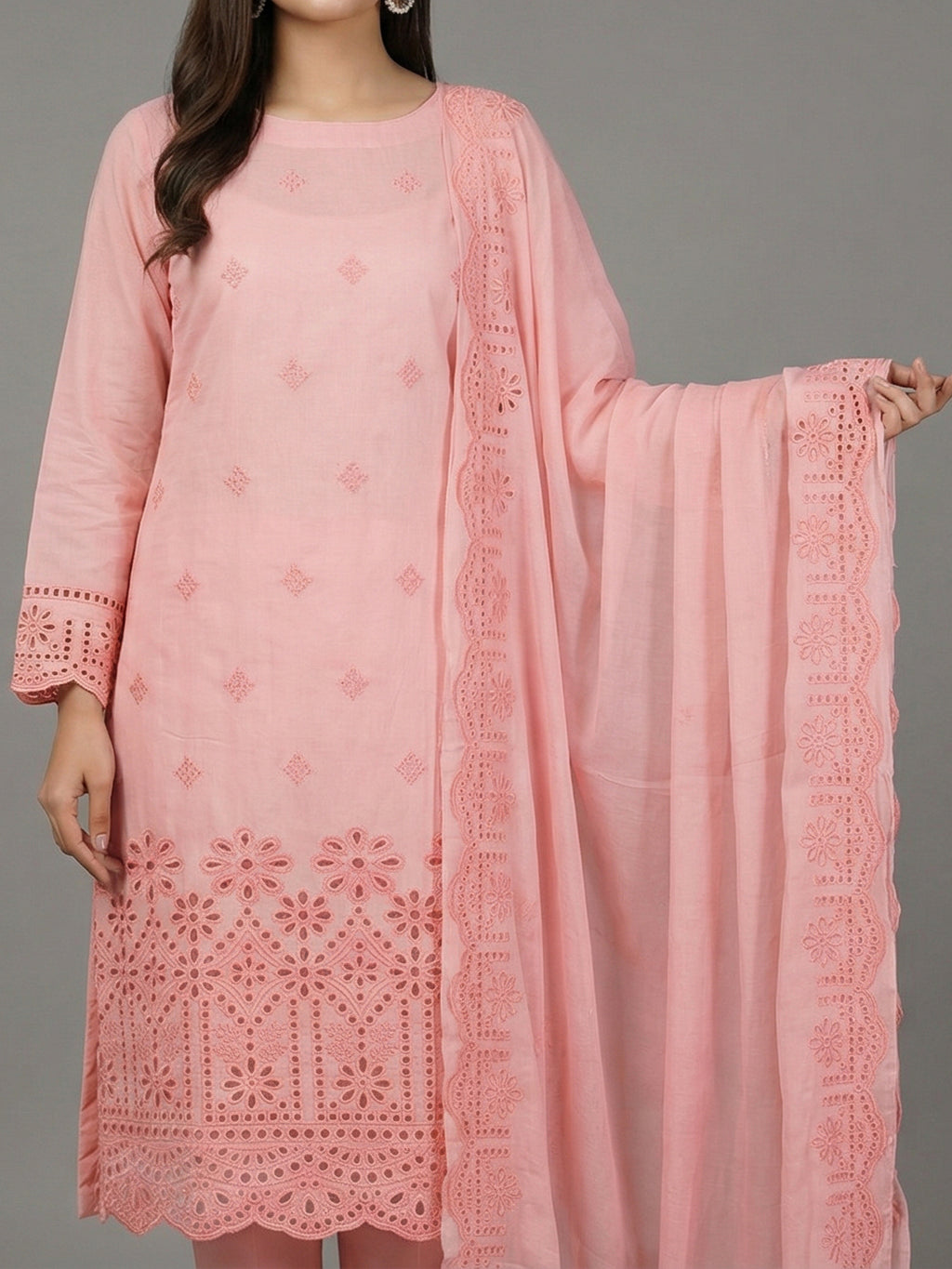 3 Piece - Embroidered Lawn Suit