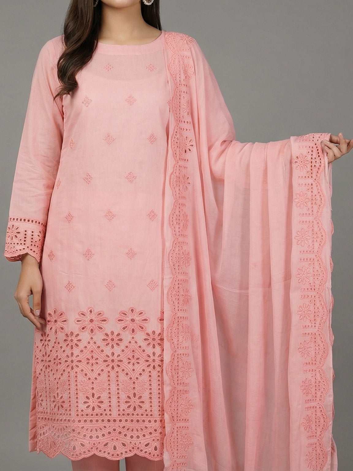 3 Piece - Embroidered Lawn Suit