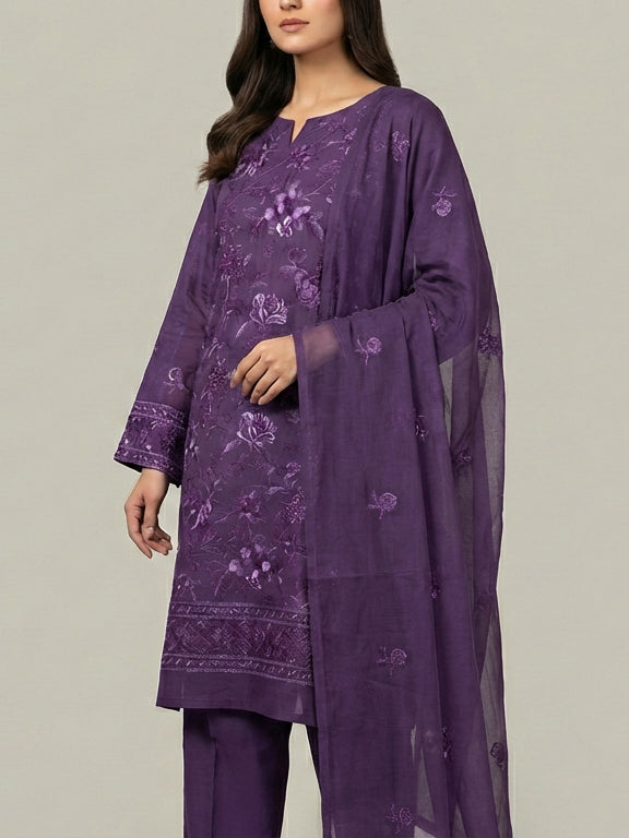 3 Piece - Embroidered Lawn Suit