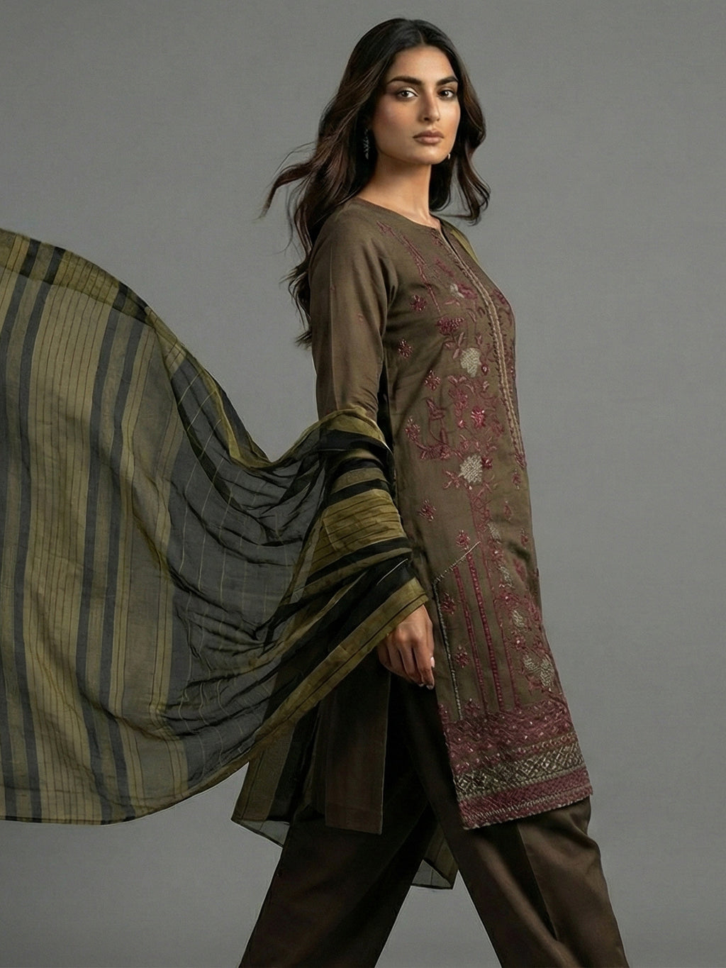 3 Piece - Embroidered Lawn Suit