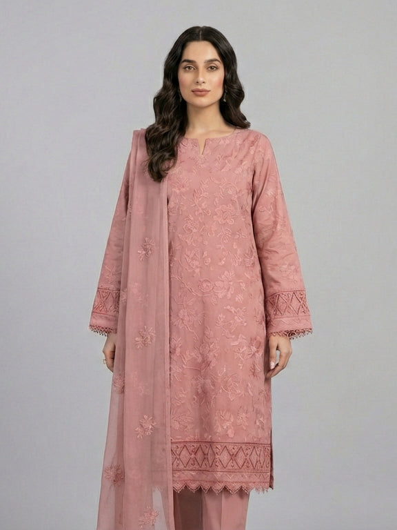 3 Piece - Embroidered Lawn Suit