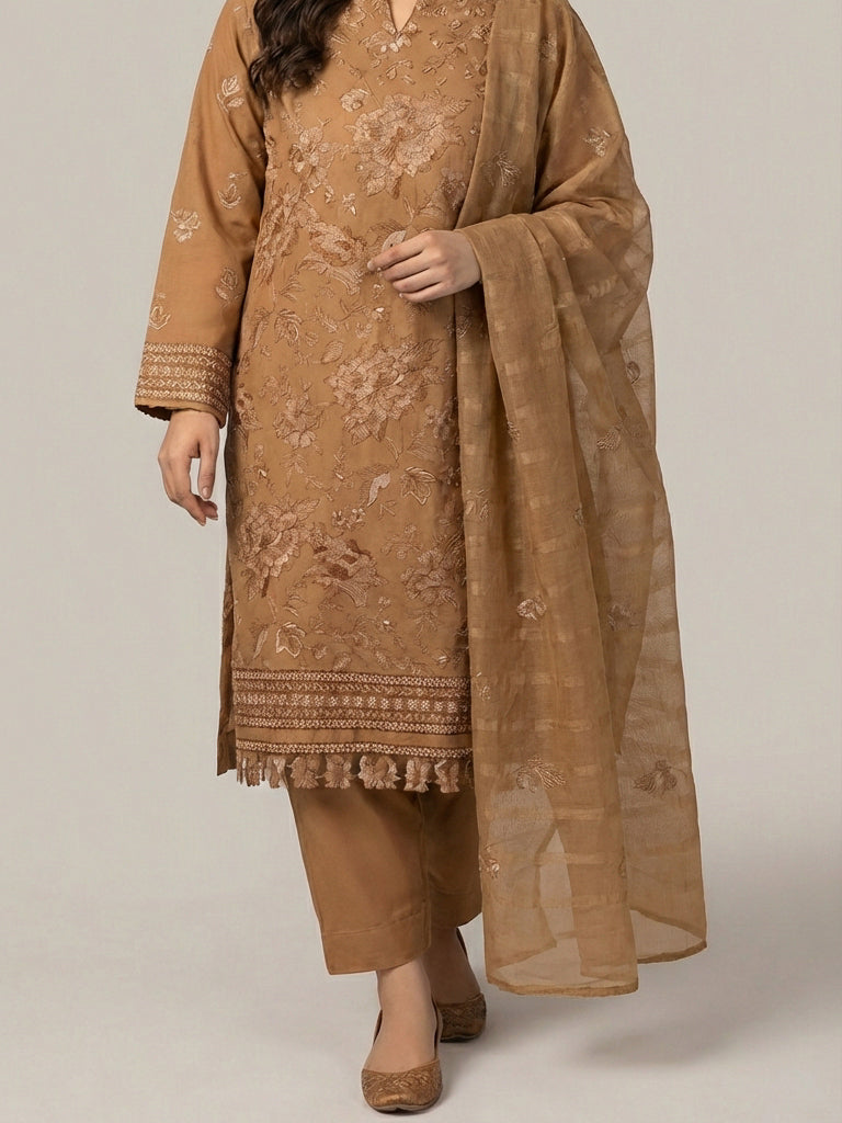 3 Piece - Embroidered Lawn Suit