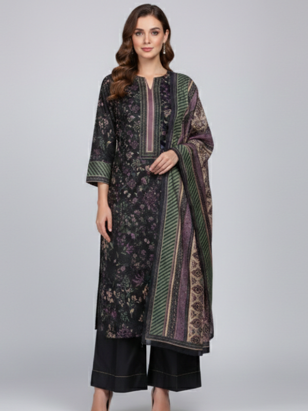 3 Piece - Printed Lawn Suit