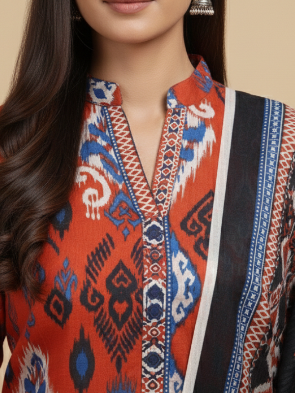 3 Piece - Printed Lawn Suit