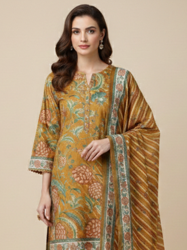 3 Piece - Printed Lawn Suit