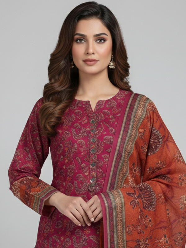 3 Piece - Printed Lawn Suit