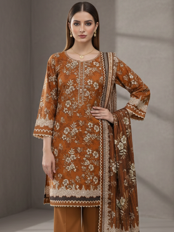 3 Piece - Printed Lawn Suit