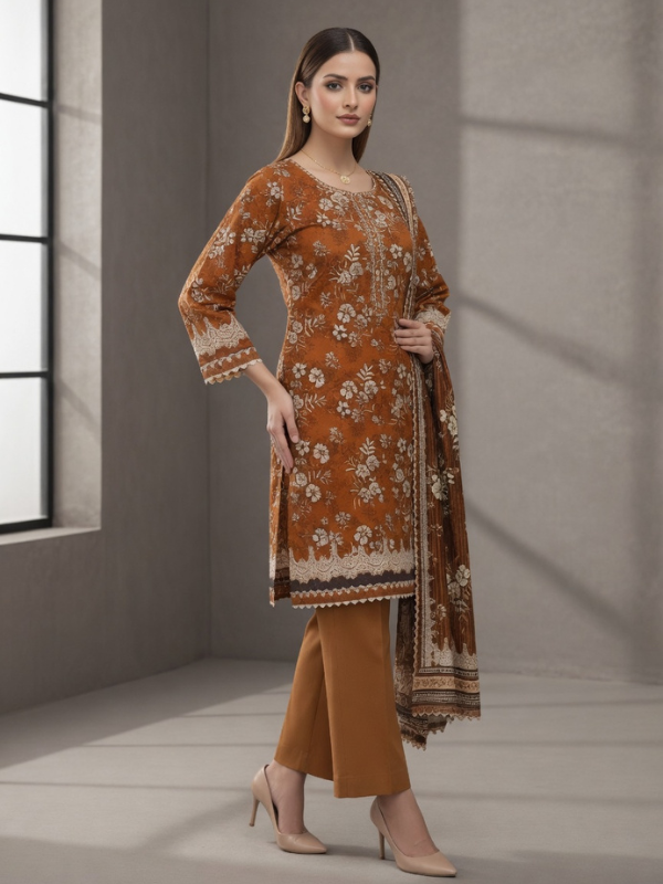 3 Piece - Printed Lawn Suit