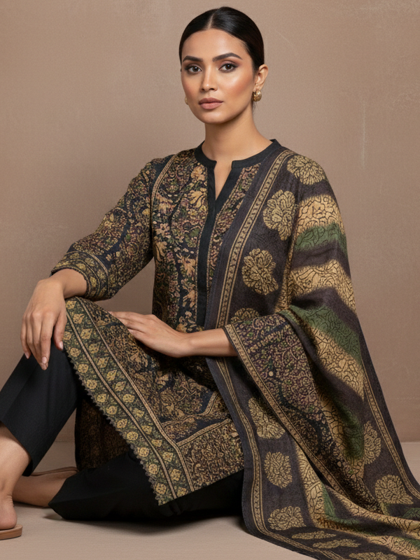 3 Piece - Printed Lawn Suit