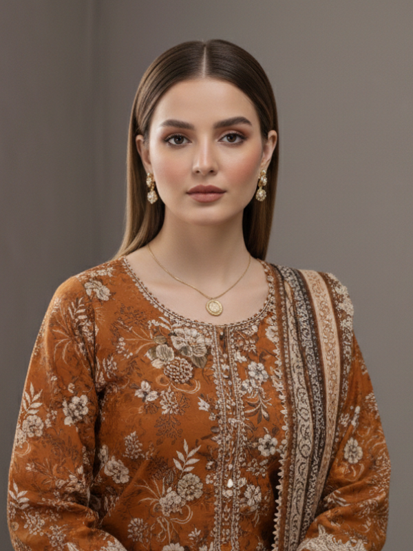 3 Piece - Printed Lawn Suit