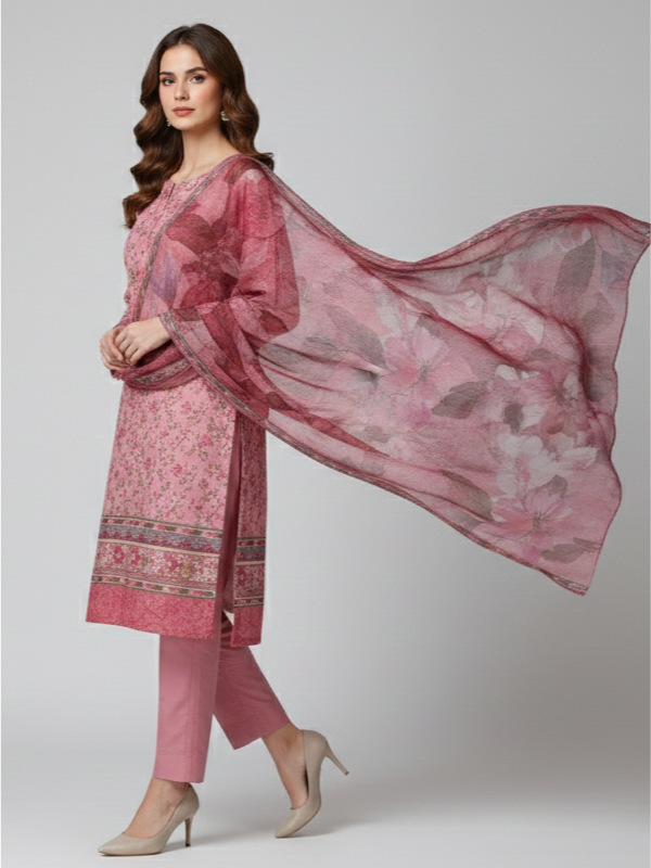 3 Piece - Printed Lawn Suit