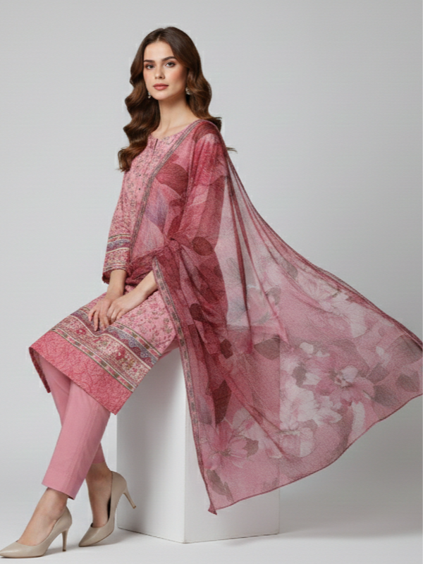 3 Piece - Printed Lawn Suit