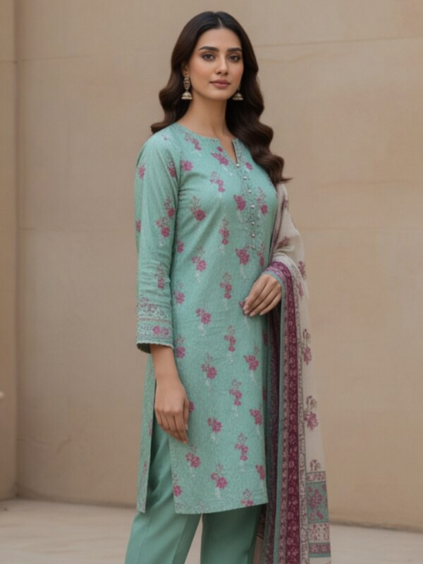 3 Piece - Printed Lawn Suit