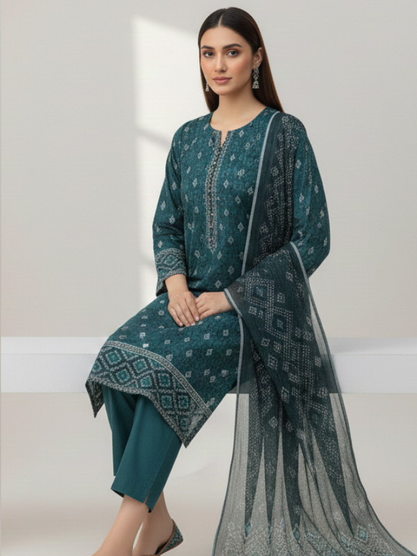 3 Piece - Printed Lawn Suit