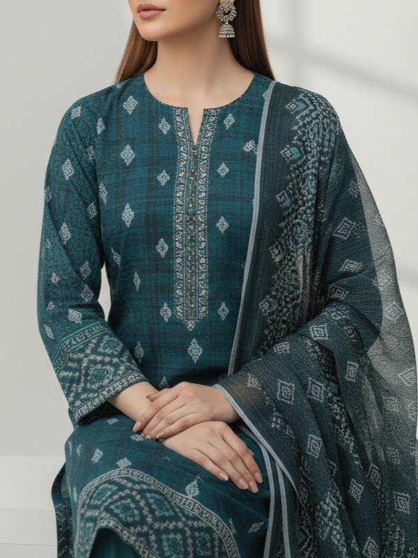 3 Piece - Printed Lawn Suit