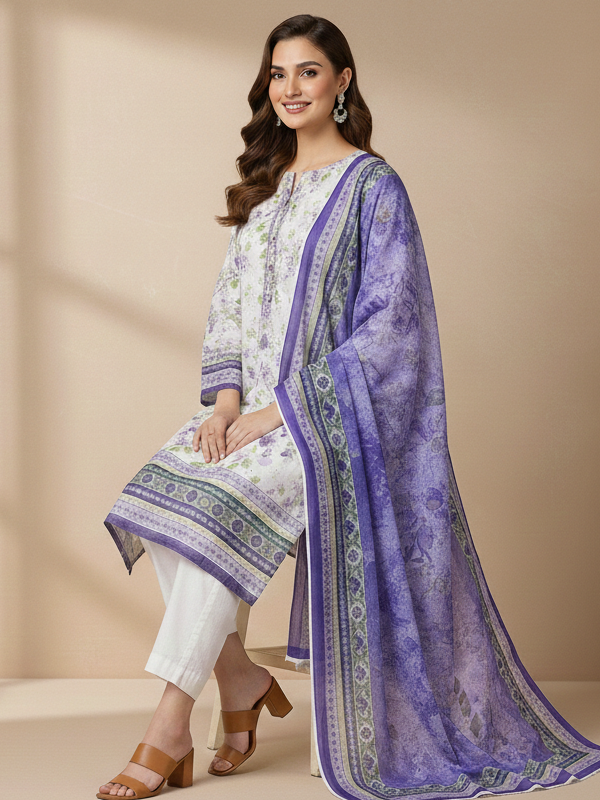 Printed Lawn 3 Piece