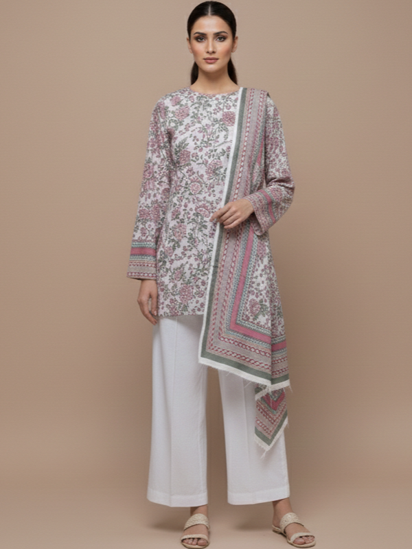 3 Piece - Printed Lawn Suit