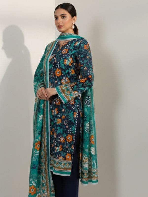 3 Piece - Printed Lawn Suit