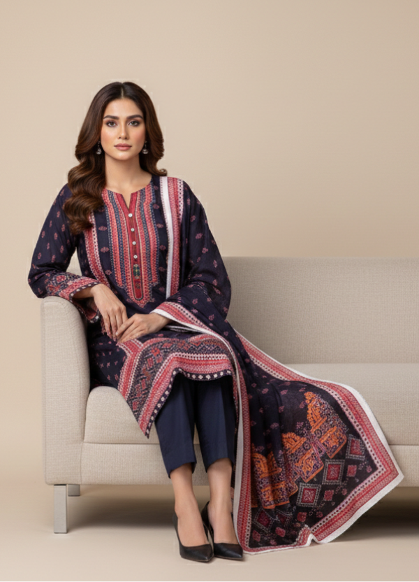 3 Piece - Printed Lawn Suit