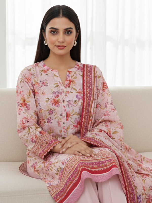 3 Piece - Printed Lawn Suit