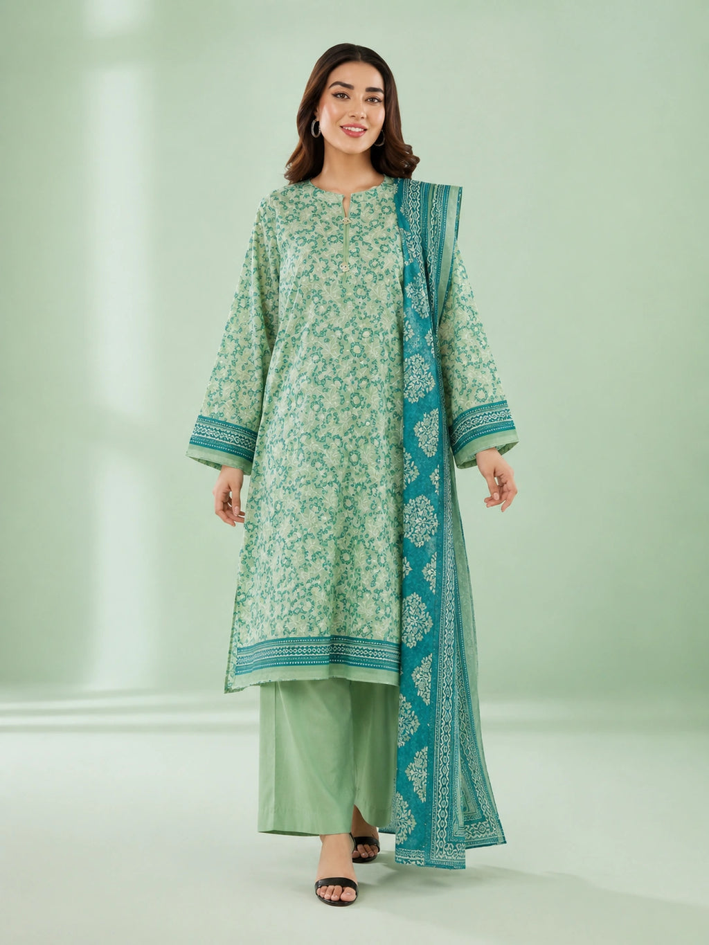 3 Piece - Printed Lawn Suit