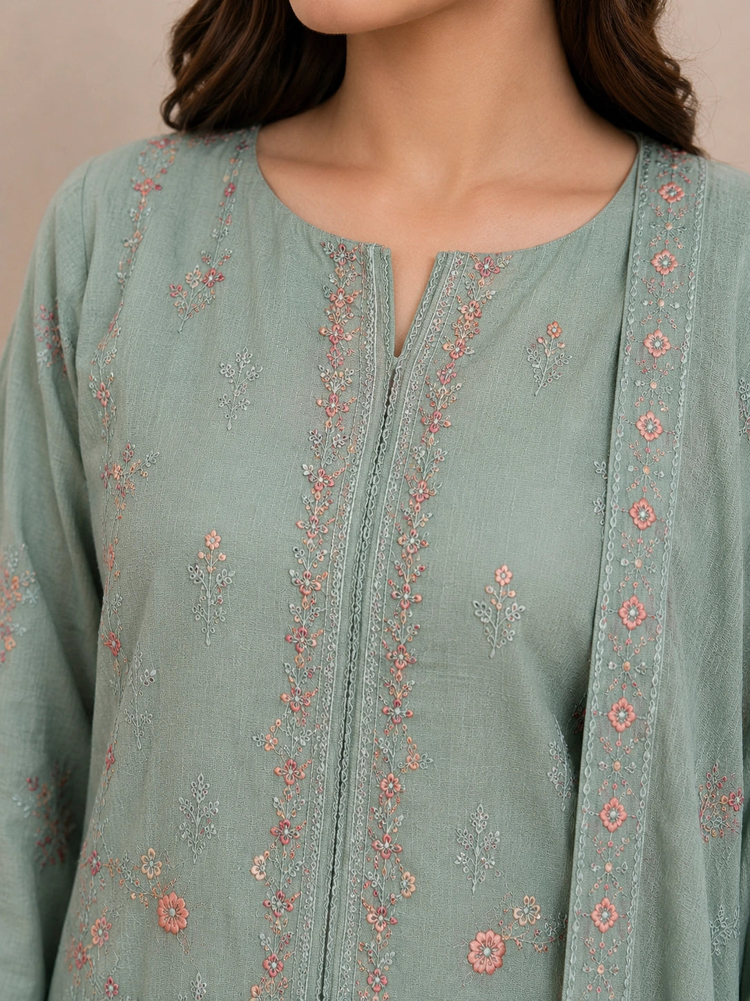 3 Piece - Embroidered Lawn Suit