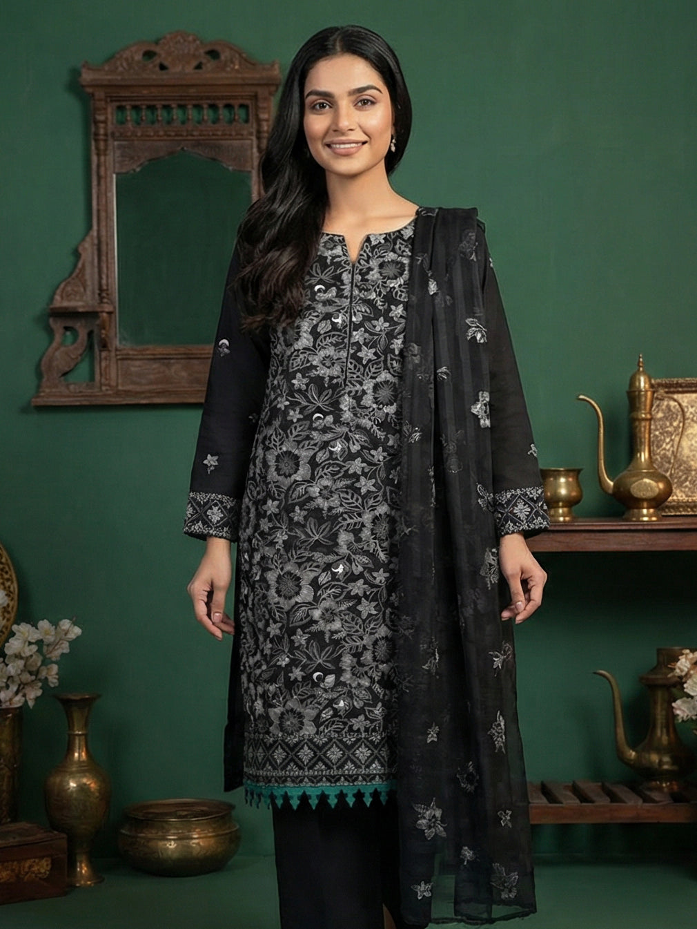 3 Piece - Embroidered Lawn Suit
