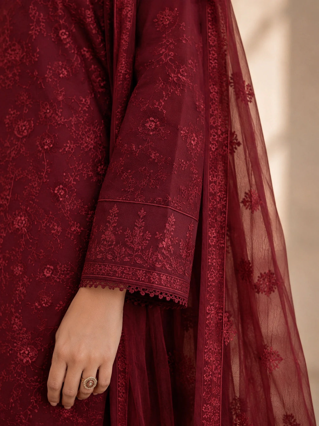 3 Piece - Embroidered Lawn Suit